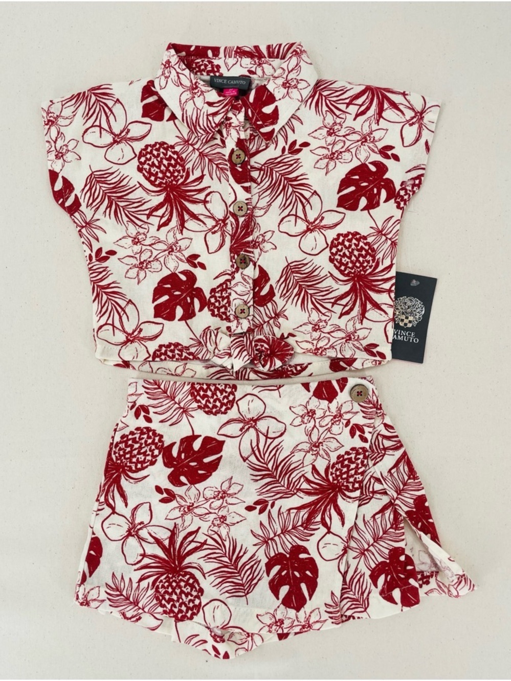 Vince Camuto tropical two piece set
